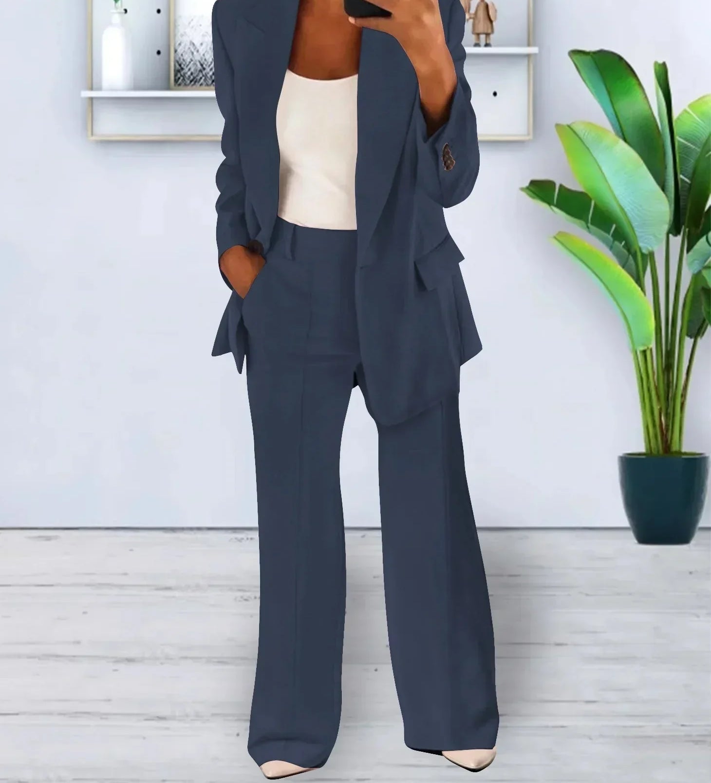 Camille | Set: Blazer and Wide-Leg Trousers