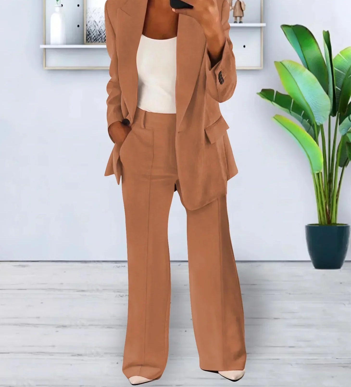 Camille | Set: Blazer and Wide-Leg Trousers